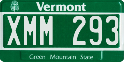 VT license plate XMM293