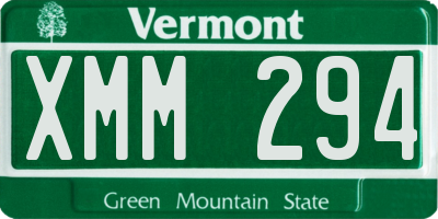 VT license plate XMM294