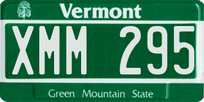 VT license plate XMM295