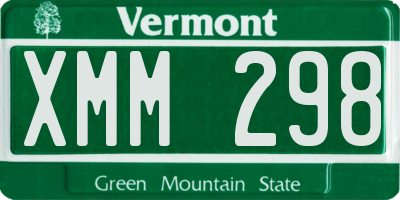 VT license plate XMM298