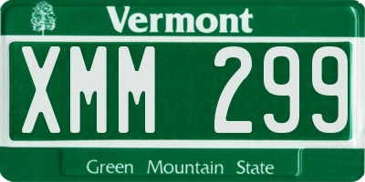 VT license plate XMM299