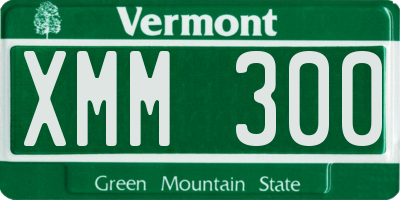 VT license plate XMM300