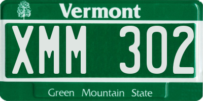 VT license plate XMM302