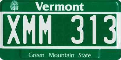 VT license plate XMM313