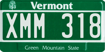 VT license plate XMM318