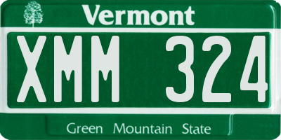 VT license plate XMM324
