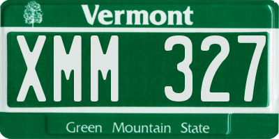 VT license plate XMM327