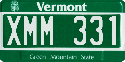 VT license plate XMM331