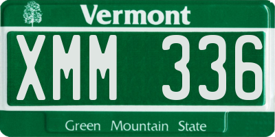 VT license plate XMM336