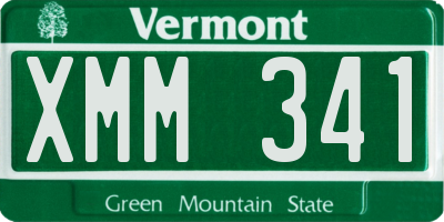 VT license plate XMM341