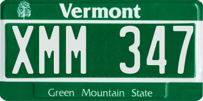 VT license plate XMM347