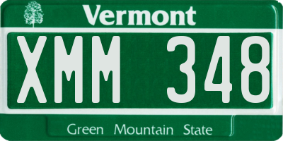 VT license plate XMM348