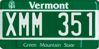 VT license plate XMM351