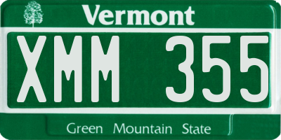 VT license plate XMM355
