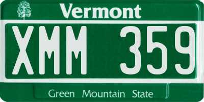 VT license plate XMM359