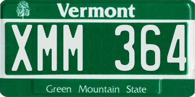 VT license plate XMM364