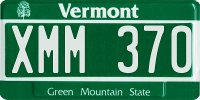VT license plate XMM370