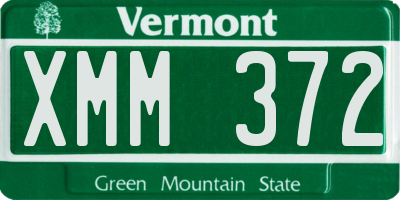 VT license plate XMM372