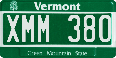VT license plate XMM380