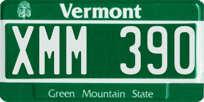 VT license plate XMM390