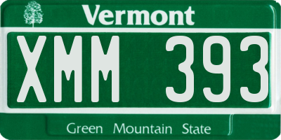 VT license plate XMM393
