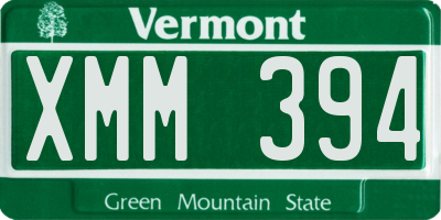 VT license plate XMM394