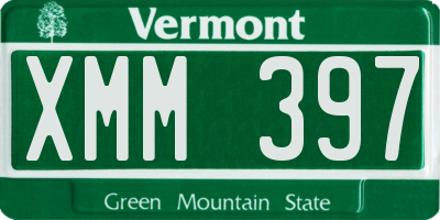 VT license plate XMM397