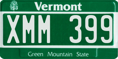 VT license plate XMM399