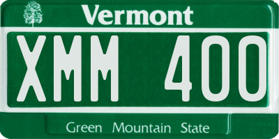 VT license plate XMM400