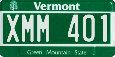 VT license plate XMM401