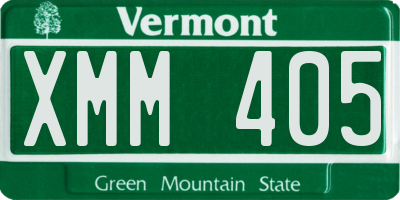 VT license plate XMM405