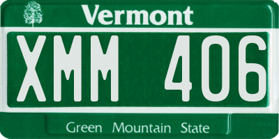 VT license plate XMM406