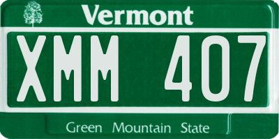 VT license plate XMM407