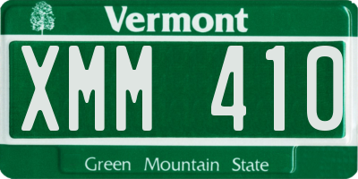 VT license plate XMM410