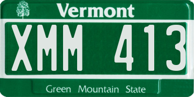 VT license plate XMM413