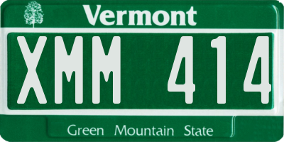 VT license plate XMM414