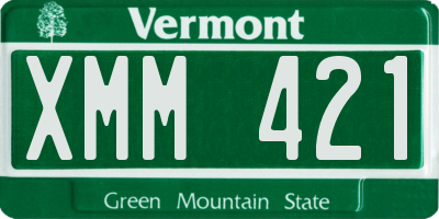 VT license plate XMM421