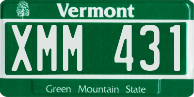 VT license plate XMM431