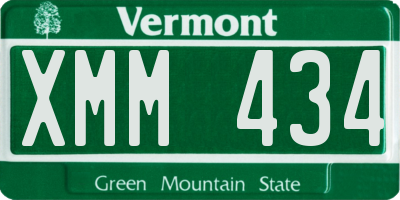 VT license plate XMM434