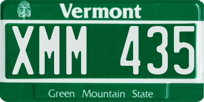 VT license plate XMM435