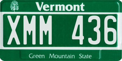 VT license plate XMM436