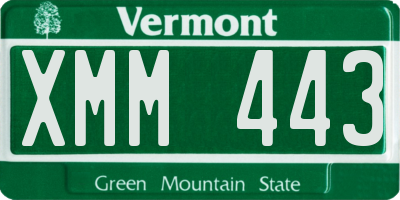 VT license plate XMM443