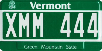 VT license plate XMM444