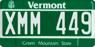 VT license plate XMM449