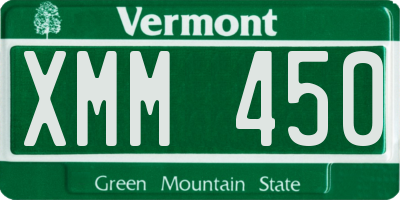 VT license plate XMM450