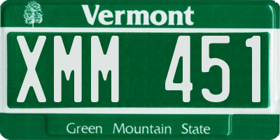 VT license plate XMM451