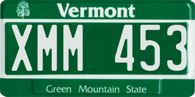 VT license plate XMM453