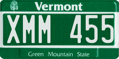 VT license plate XMM455