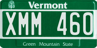 VT license plate XMM460