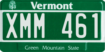 VT license plate XMM461